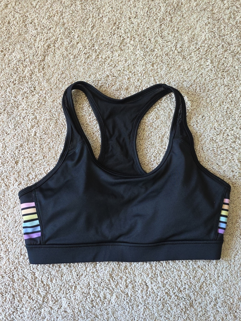 Rainbow Stripe Sport Bra